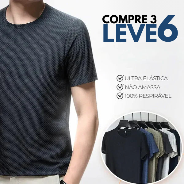 Kit de 6 Camisas Respiráveis Premium (PAGUE 3 LEVE 6 + BRINDE)