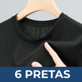 Kit de 6 Camisas Respiráveis Premium (PAGUE 3 LEVE 6 + BRINDE)