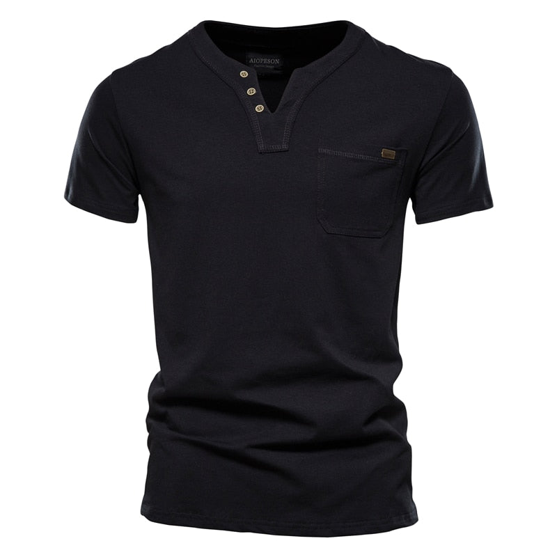 Camiseta Masculina com Gola em V Imperial