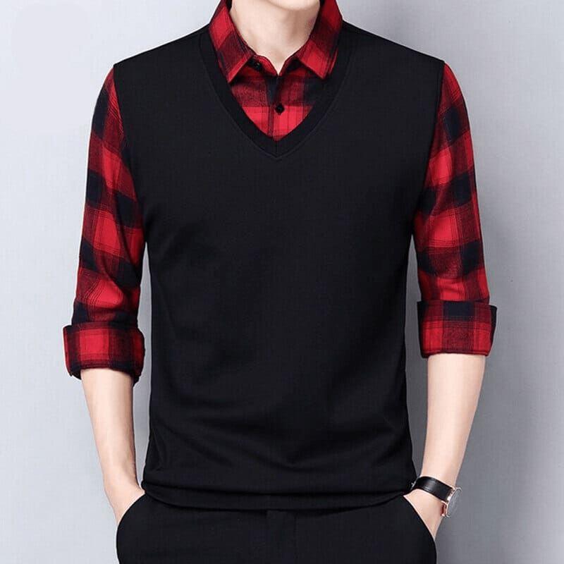 colete masculino + camisa tricot