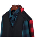 colete masculino + camisa tricot