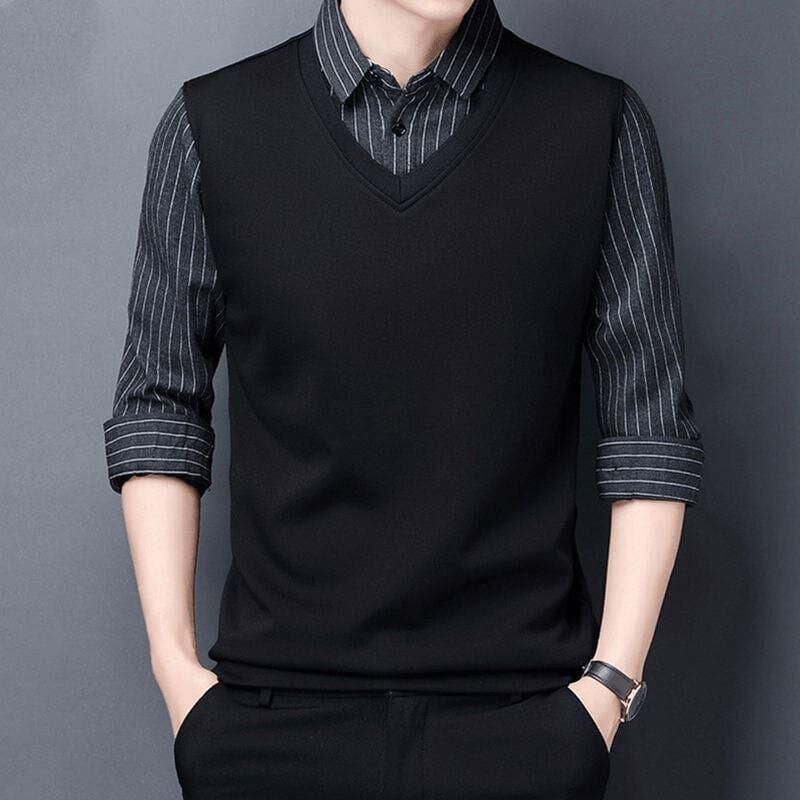 colete masculino + camisa tricot