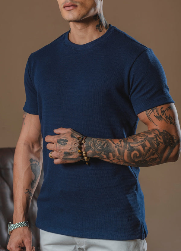 Kit com 5 Camisetas Texturizadas Malha Waffle Milano - Não amassa, não desbota e 0 transparência